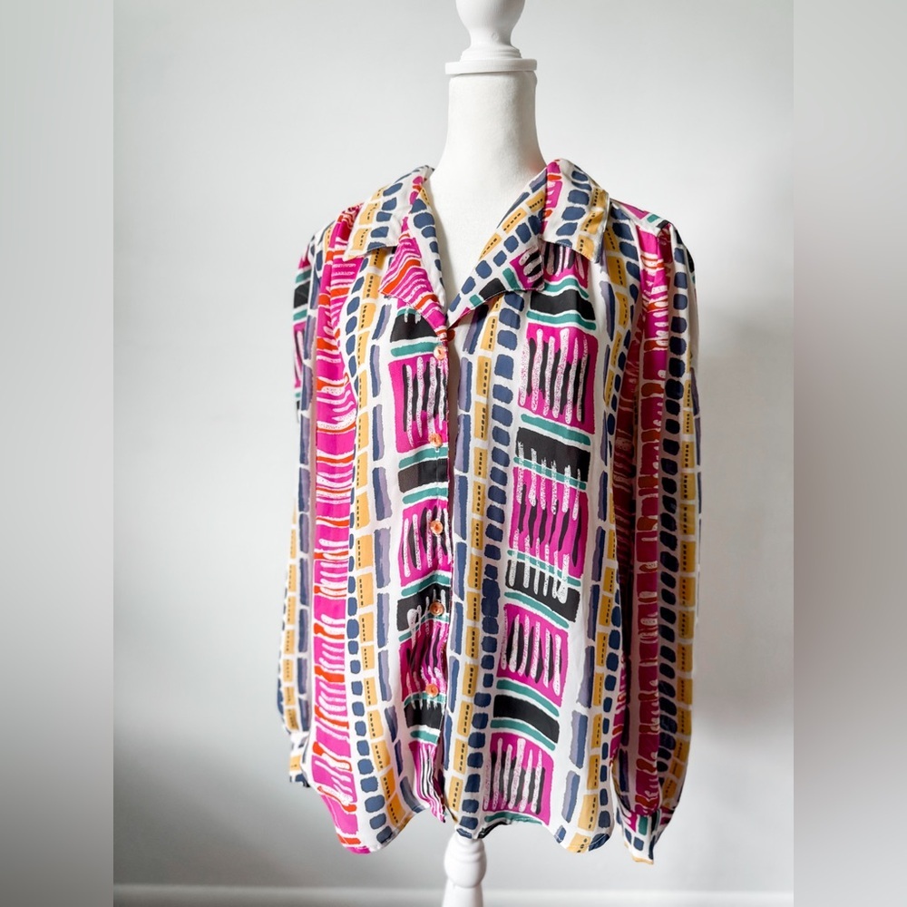 Vintage Patterned Button Up - image 1